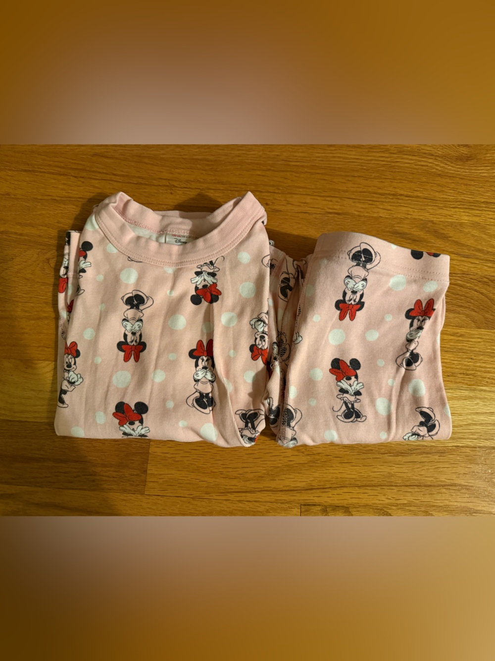 Hanna Andersson Pink Minnie Mouse Polka Dot Pajama Set